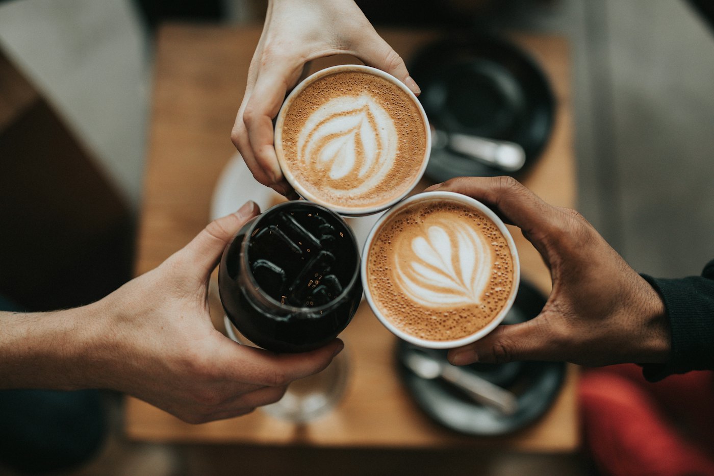 Illustrative photo of a latte — not a specific Tulsa coffee shop