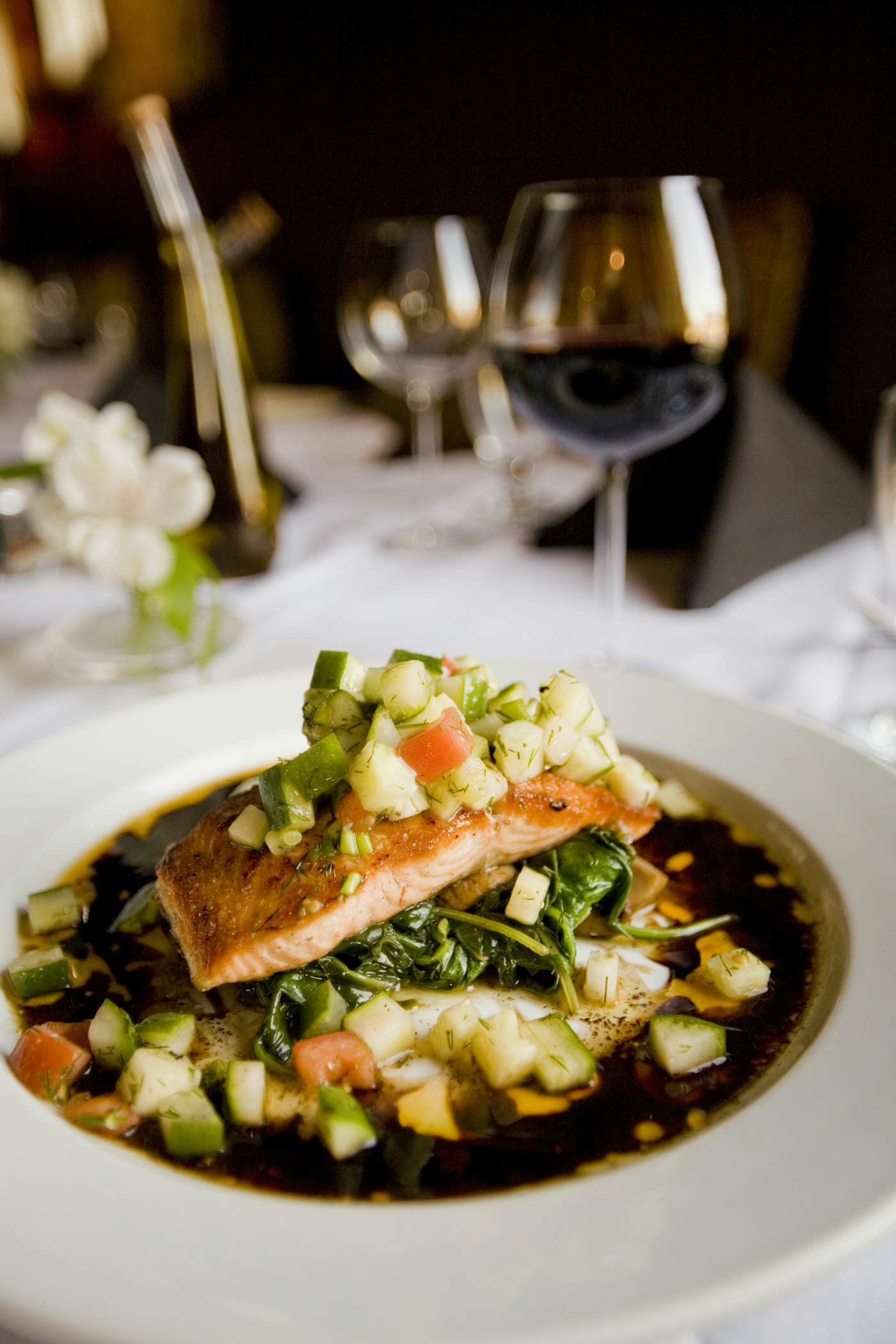 Illustrative photo of a plated dinner