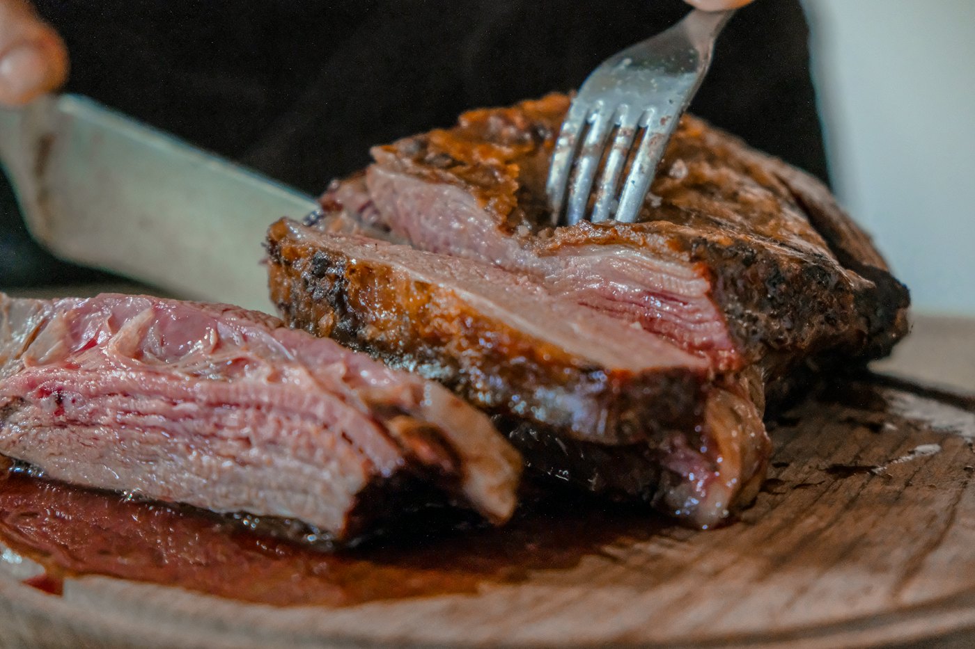 Illustrative photo of a sliced steak
