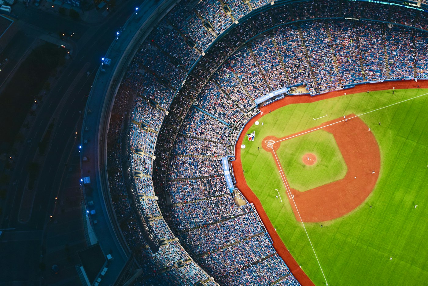 Illustrative photo of a baseball diamond — not ONEOK Field