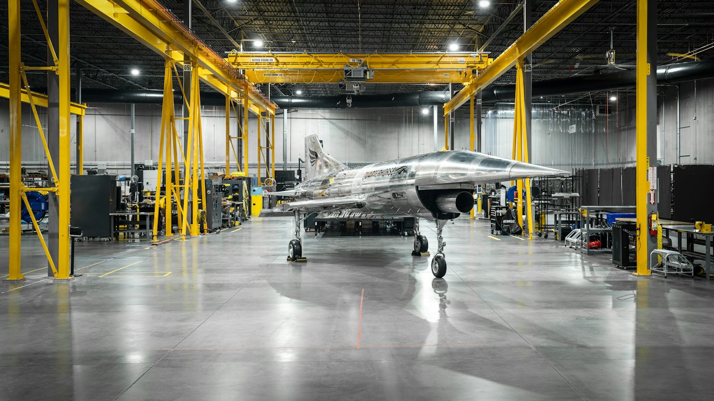 Illustrative photo of a jet inside a hangar